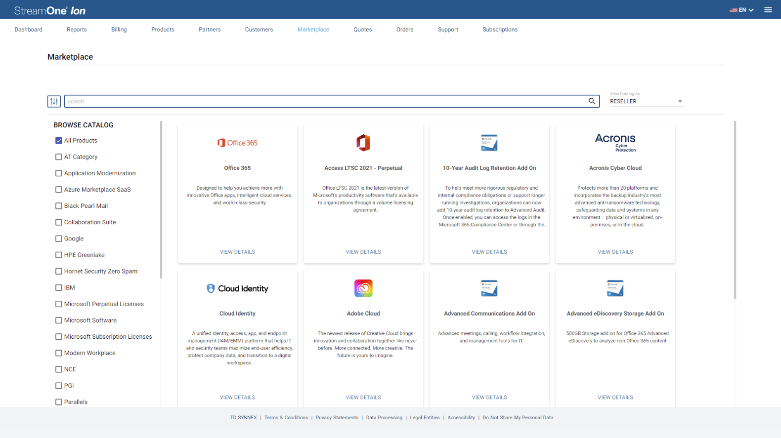 image of the streamone marketplace