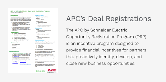APC 's Deal Registrations